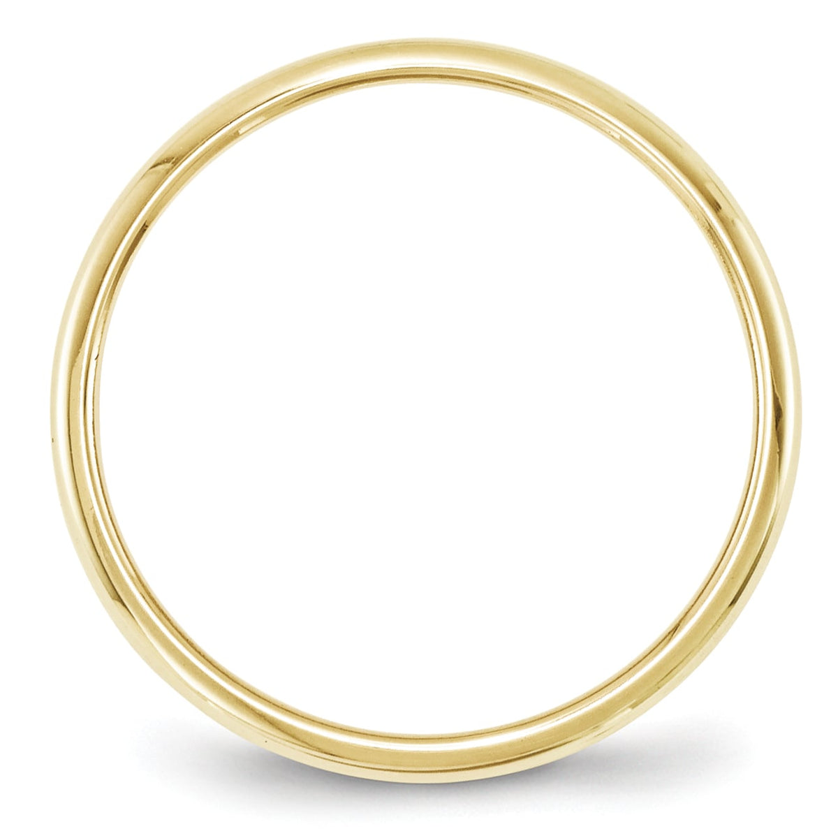 10KY 2mm Half Round Band Size 10.5