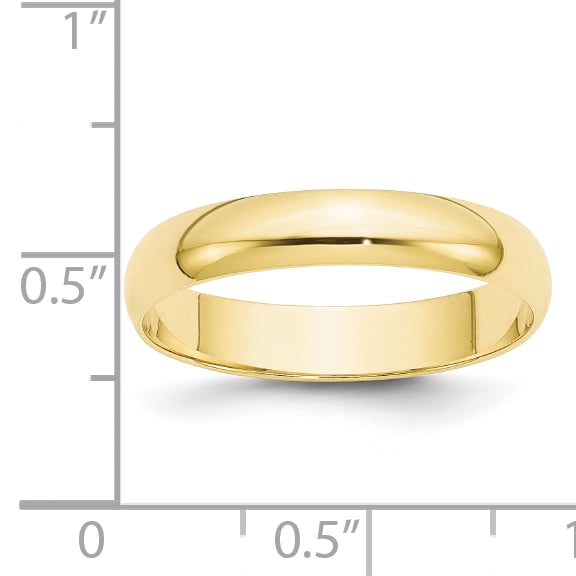 10KY 4mm LTW Half Round Band Size 12.5