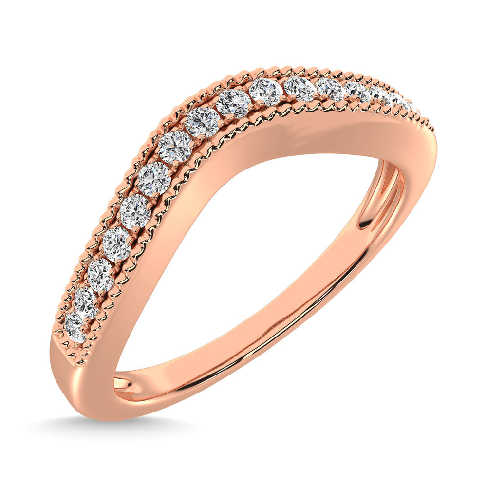 14K Rose Gold 1/5 Ct.Tw. Diamond Anniversary Band
