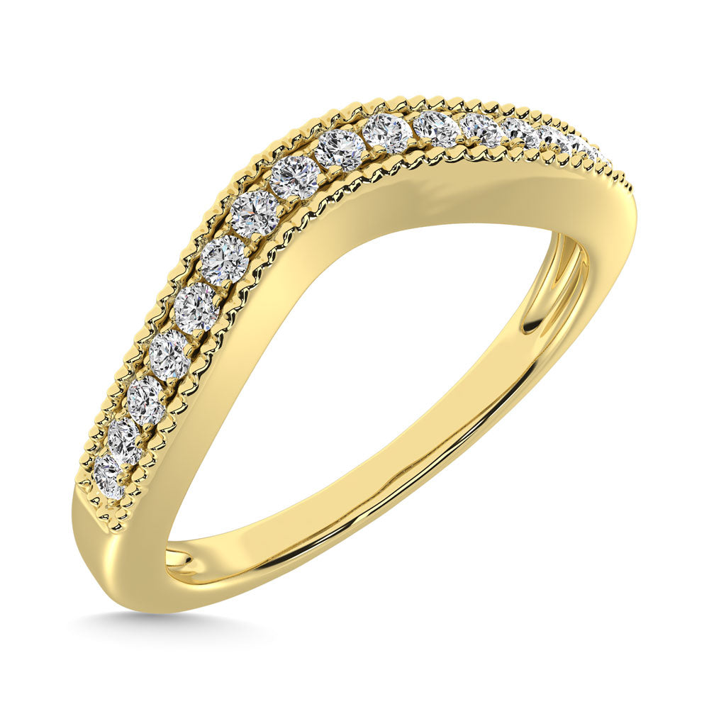 14K Yellow Gold 1/5 Ct.Tw. Diamond Anniversary Band