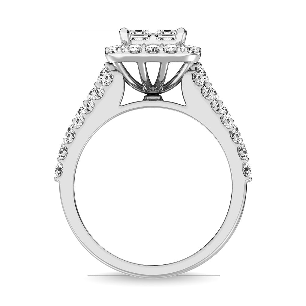 14K White Gold 3 Ct.Tw. Diamond Engagement Ring