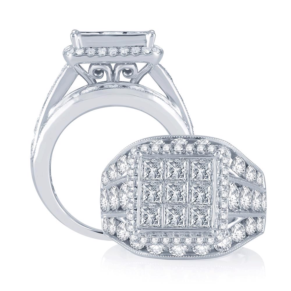 14K 7.05CT Diamond BRIDAL RING