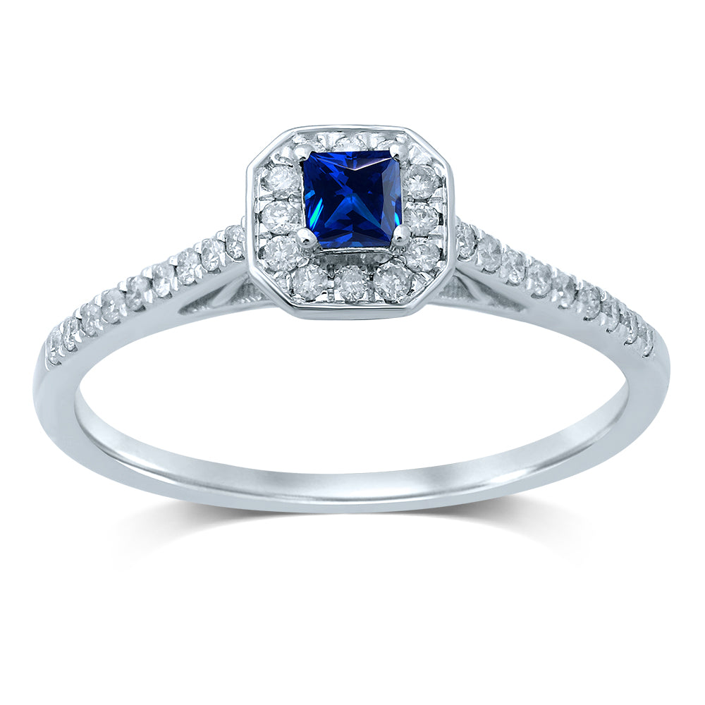 14K Diamond SAPHIRE RING