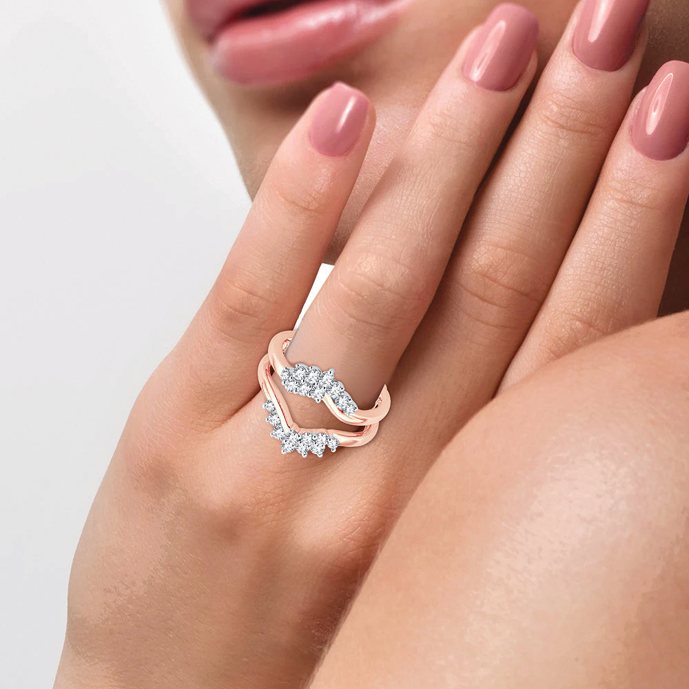 14K 0.66 CT Diamond Ring Guard