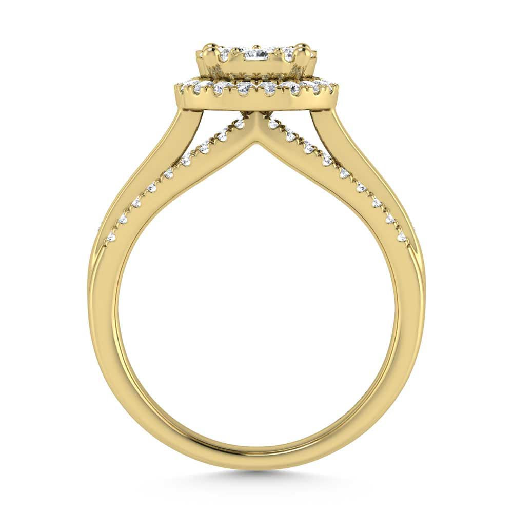 10K Yellow Gold 1 Ct.Tw. Diamond Engagement Ring