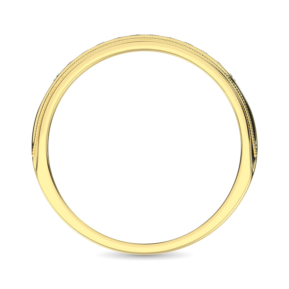 14K Yellow Gold 1/2 Ct.Tw. Diamond Men?s Machine Band