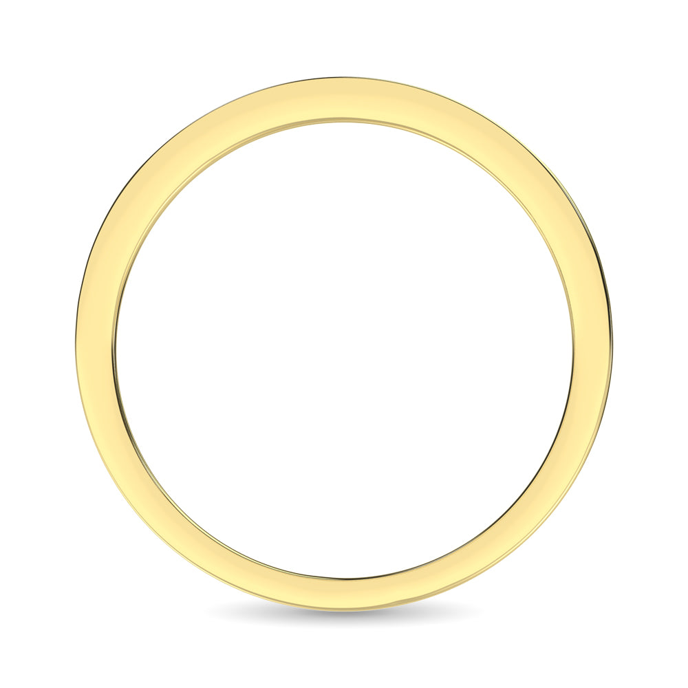 14K Yellow Gold 1/4 Ct.Tw. Diamond Ladies Machine Band