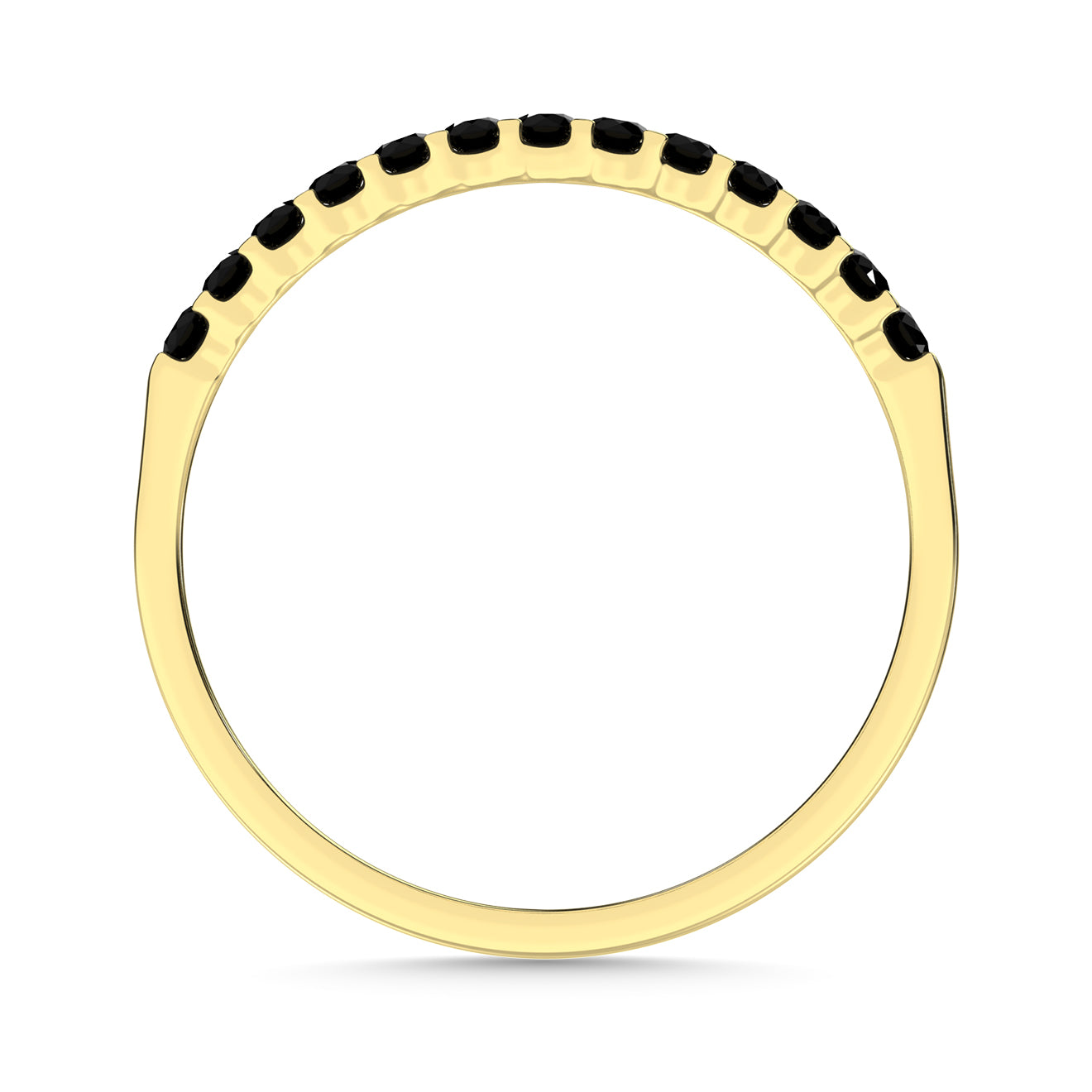 Treated Black Diamond 1/5 Ct.Tw. Machine Band in 14K White Gold