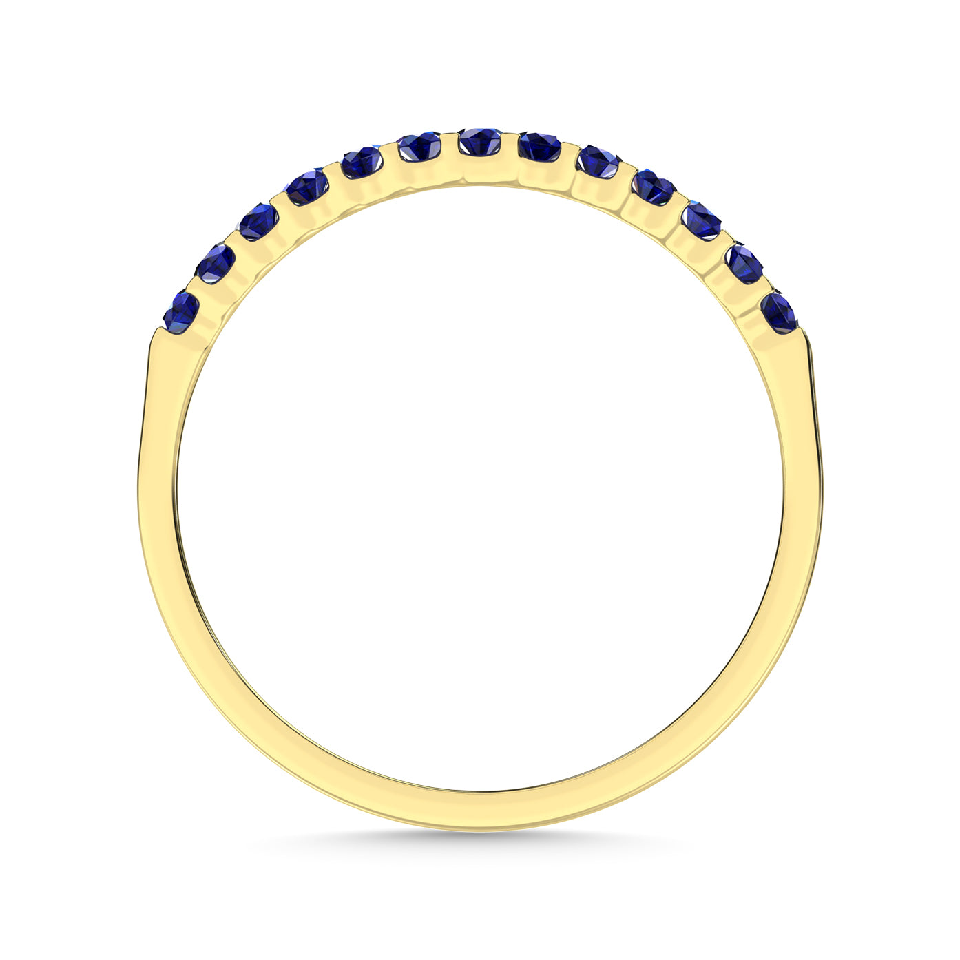 Blue Sapphire 1/4 Ct.Tw. Machine Band in 14K Yellow Gold