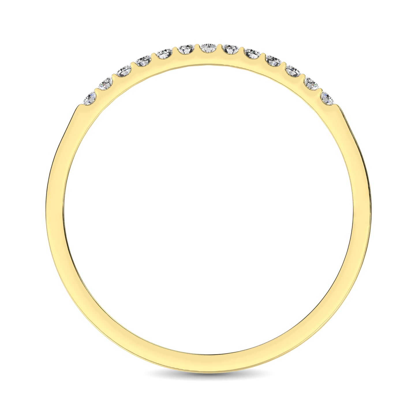 14K Yellow Gold 1/3 Ct Diamond Ladies Machine Band