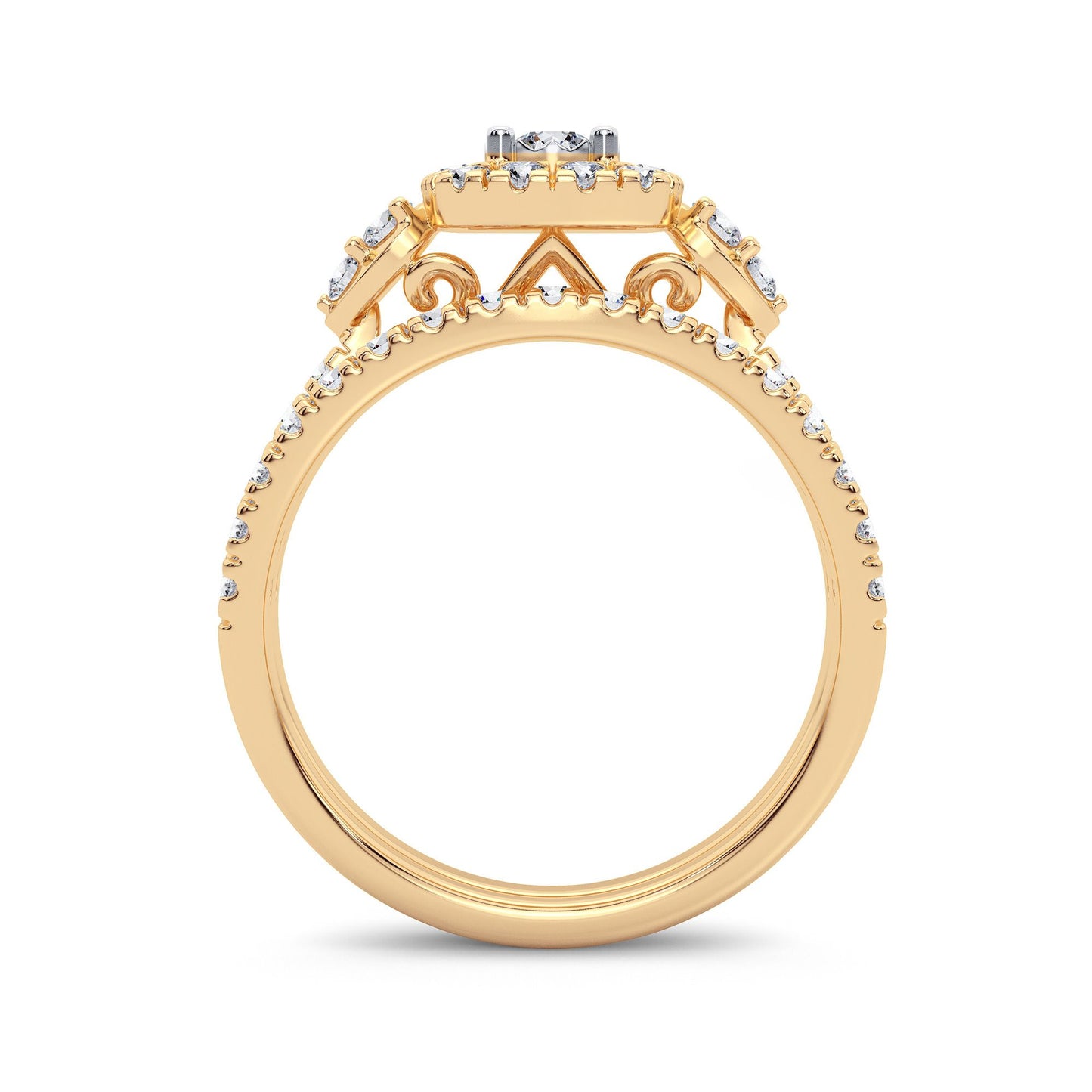 14K 1.00CT Diamond Bridal Ring