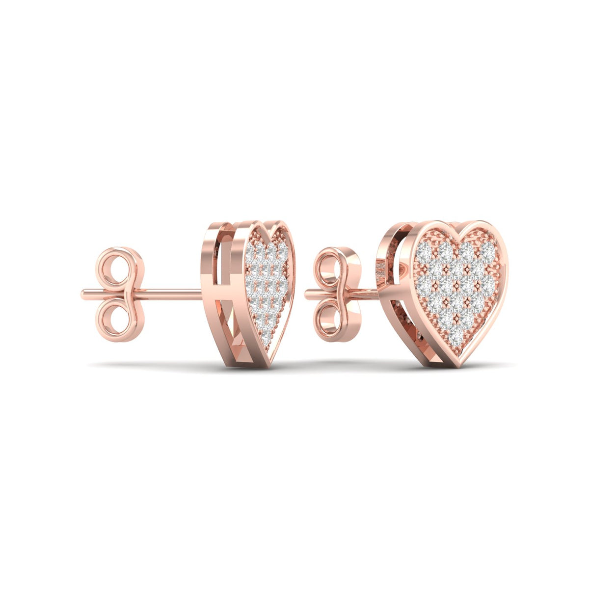 10K 0.10CT Diamond EARRNIG