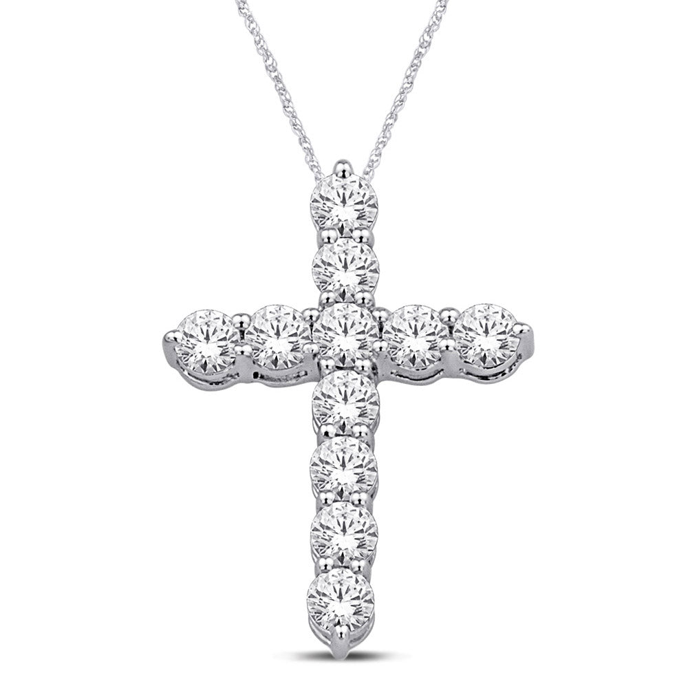 14K White Gold 3/4 Ct.Tw. Diamond Fashion Pendant
