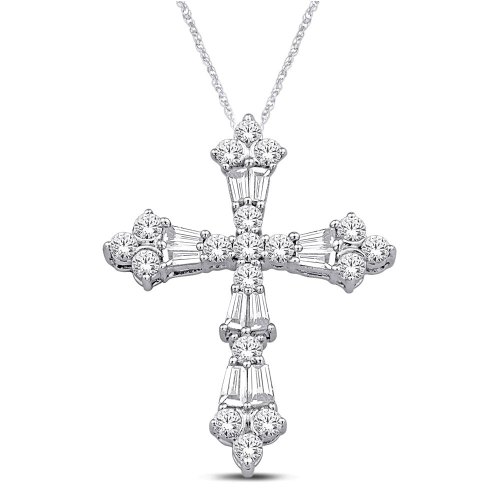 14K White Gold 1 1/6 Ct.Tw. Diamond Fashion Pendant