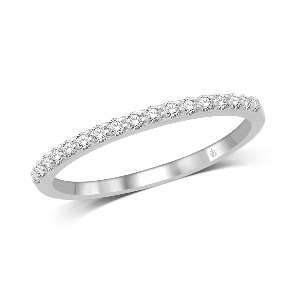 14K White Gold 1/3 Ct.Tw. Diamond Wedding Band