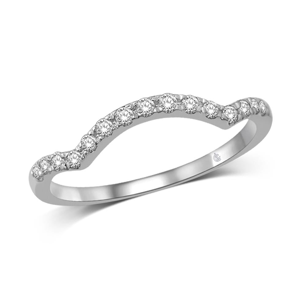 14K White Gold 2/5 Ct.Tw. Diamond Wedding Band