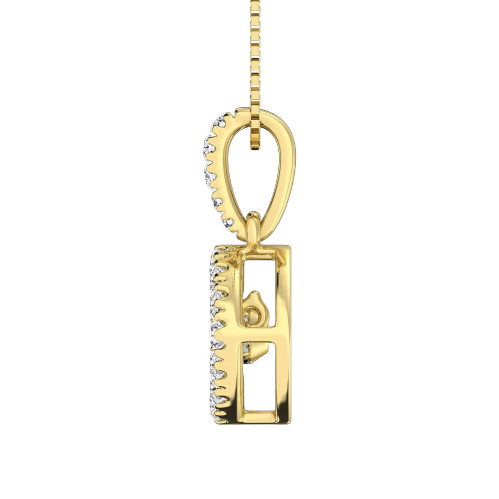 14K Yellow Gold 5/8 Ct.Tw. Diamond Moving Diamond Pendant