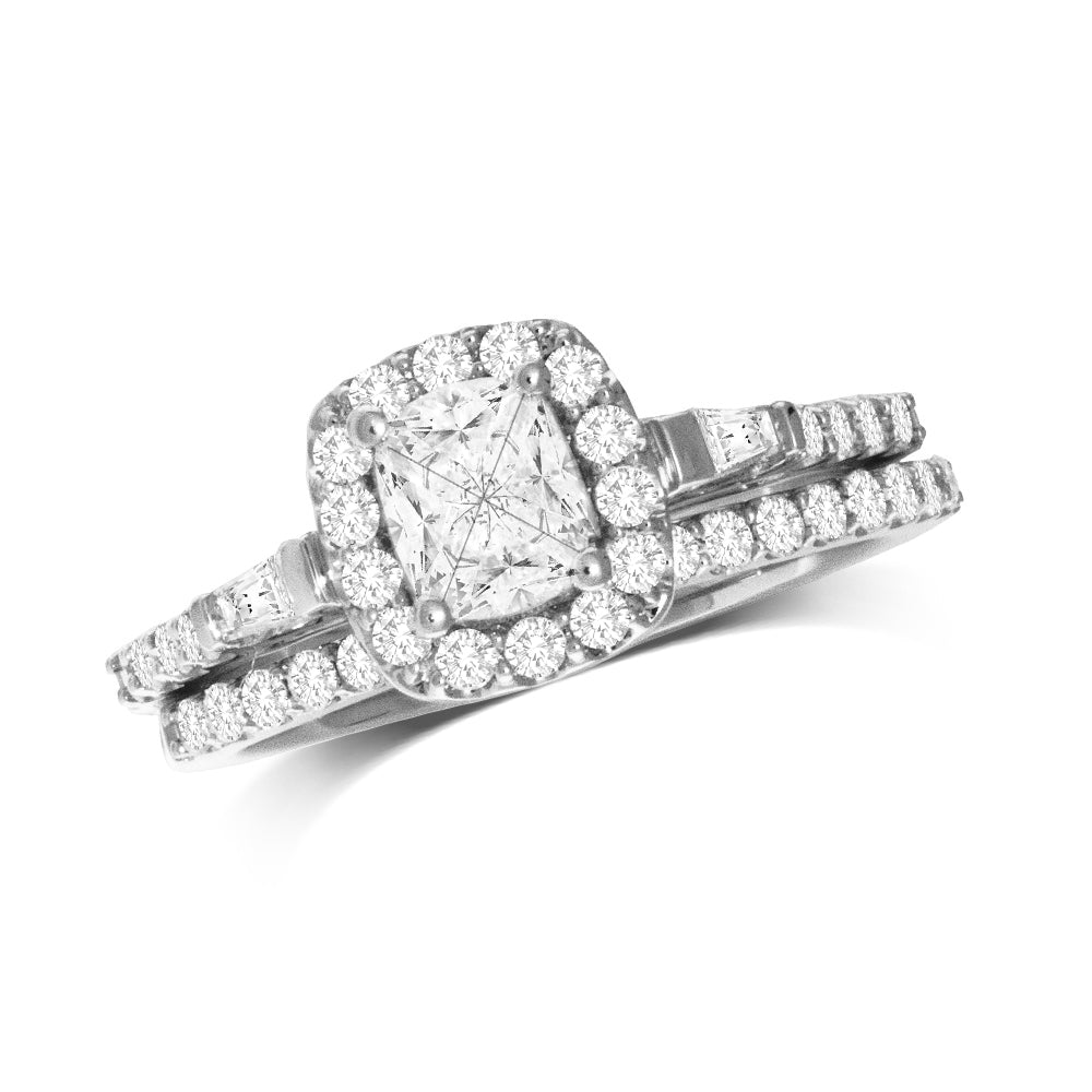 Lovecuts 14K White Gold 1 Ct.Tw. Diamond Bridal Ring