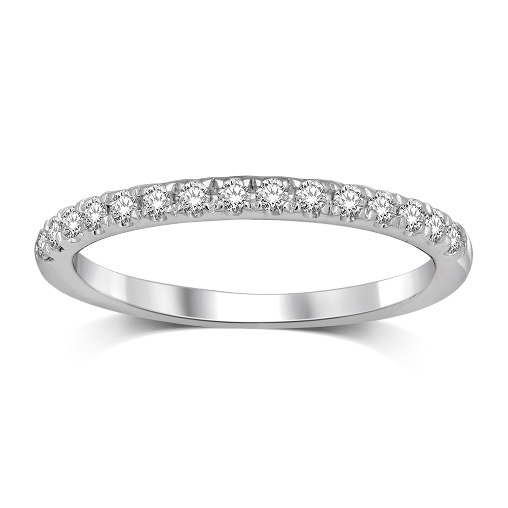 14K White Gold 1/2 Ct.Tw. Diamond Wedding Band