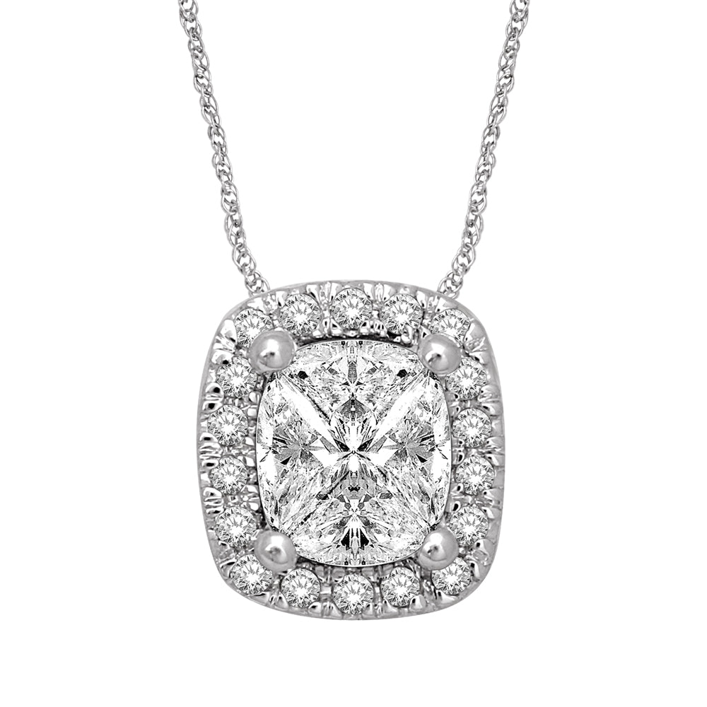 Lovecuts 14K White Gold 1/3 Ct.Tw. Diamond Fashion Pendant