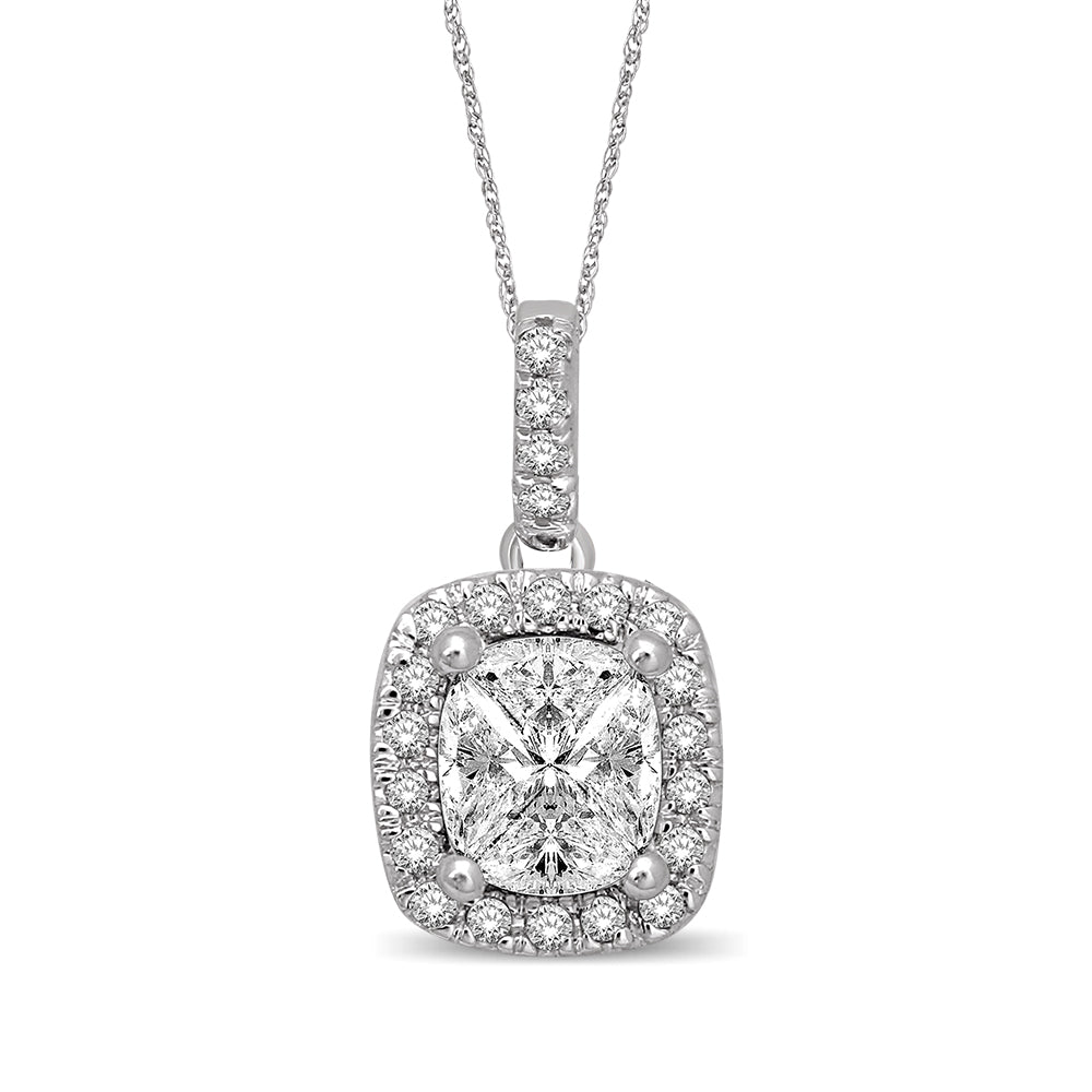 Lovecuts 14K White Gold 2/5 Ct.Tw. Diamond Fashion Pendant