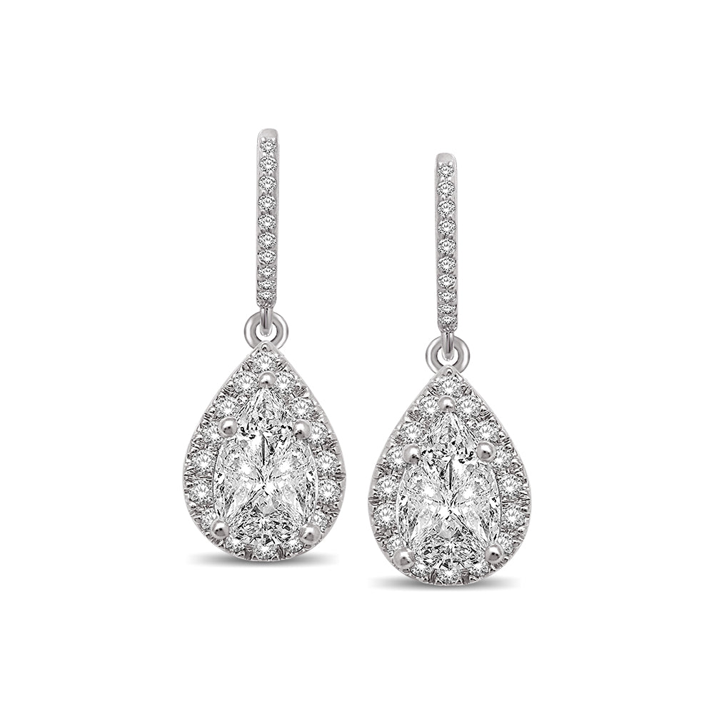 Lovecuts 14K White Gold 7/10 Ct.Tw. Diamond Fashion Earrings