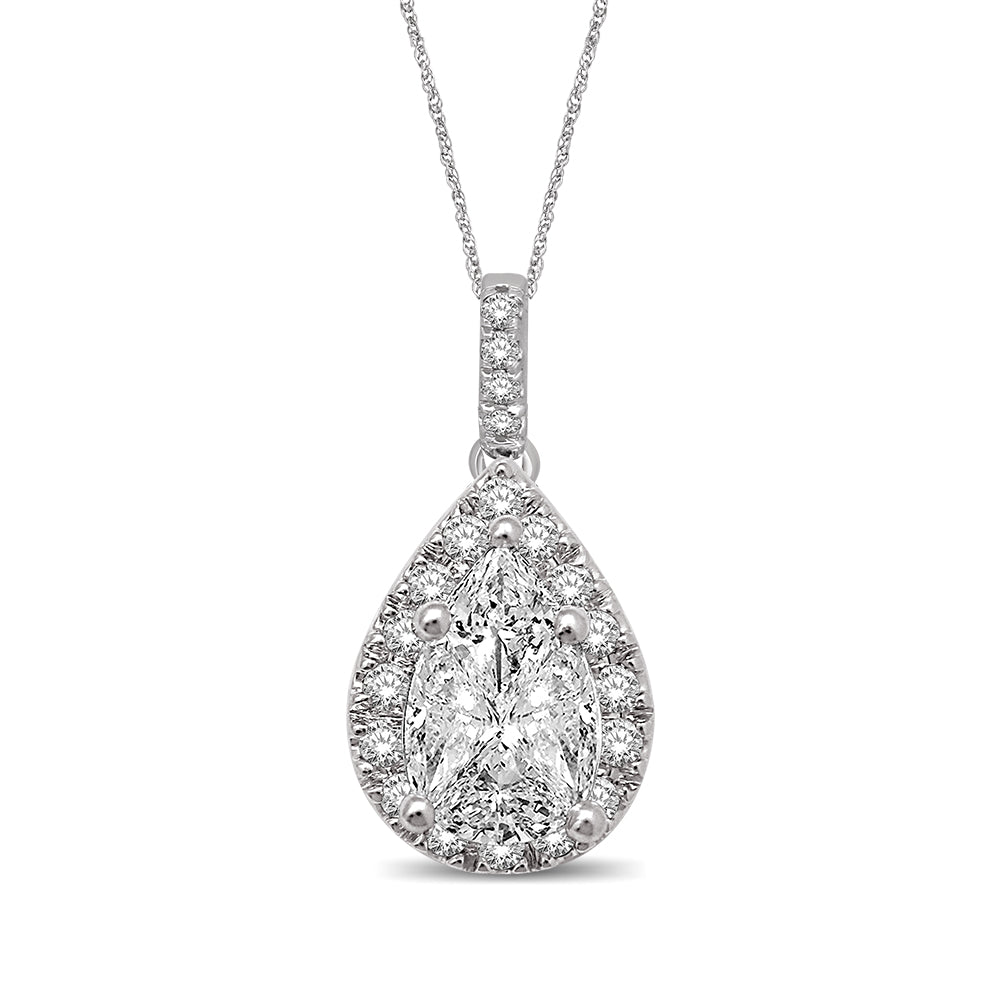 Lovecuts 14K White Gold 2/5 Ct.Tw. Diamond Fashion Pendant
