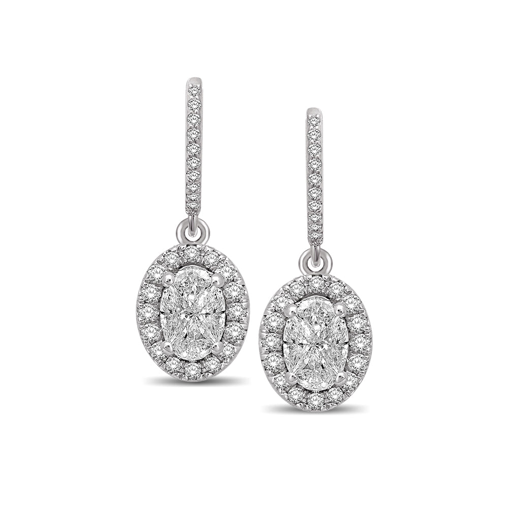 Lovecuts 14K White Gold 7/10 Ct.Tw. Diamond Fashion Earrings
