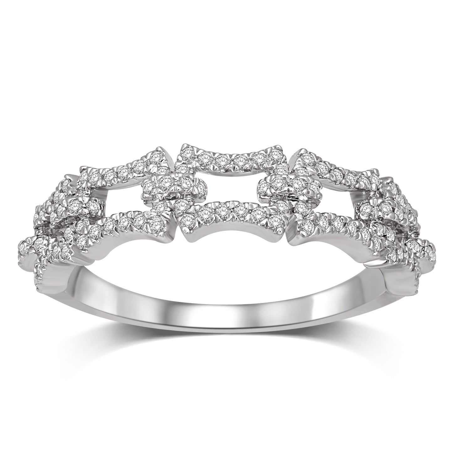 14K White Gold 1/4 Ct.Tw. Diamond Fashion Ring