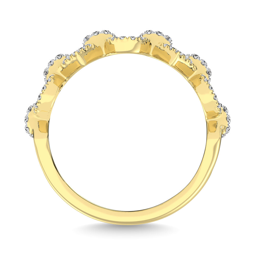 14K Yellow Gold 1/4 Ct.Tw. Diamond Fashion Ring