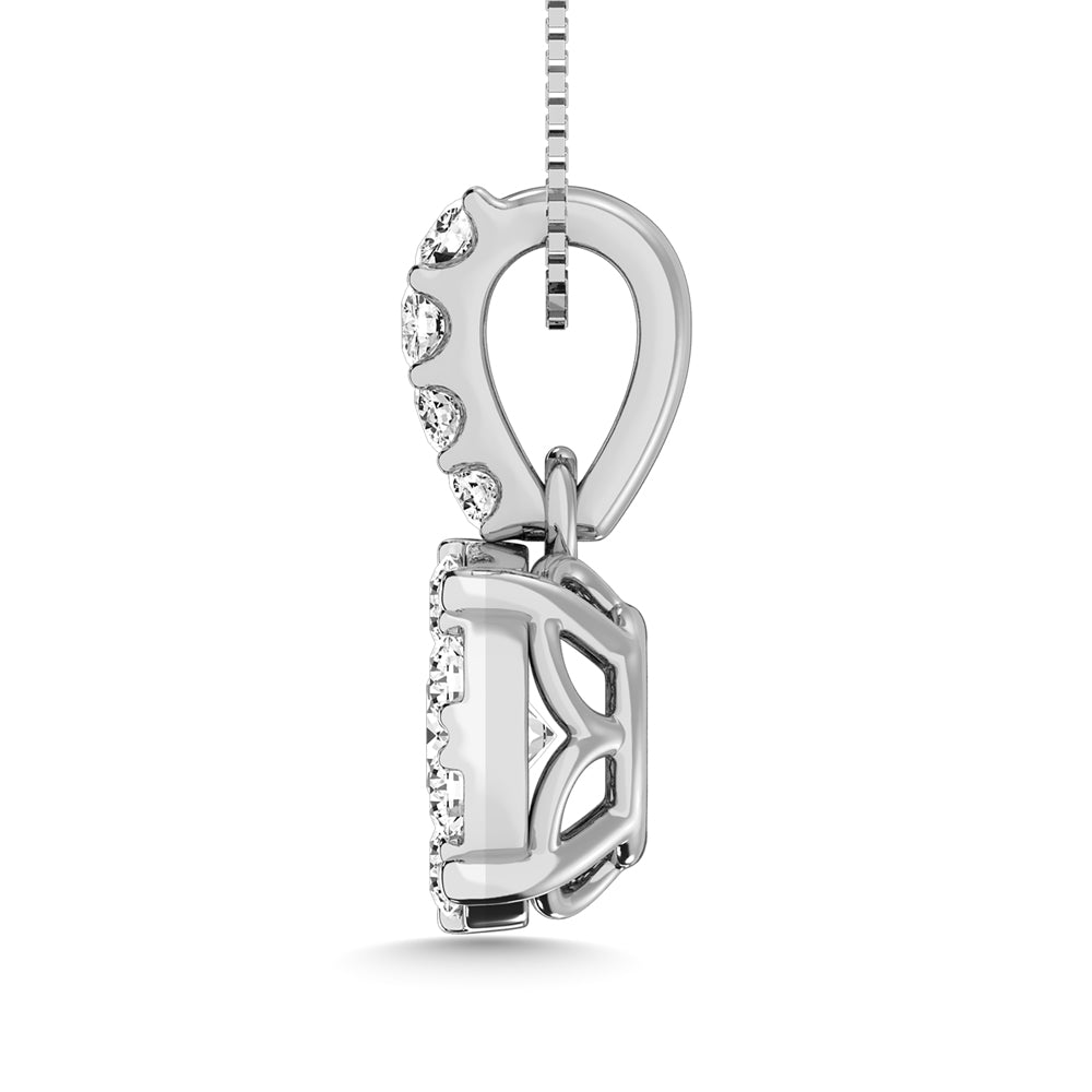 14K White Gold 1/3 Ct.tw Diamond Fashion Pendant