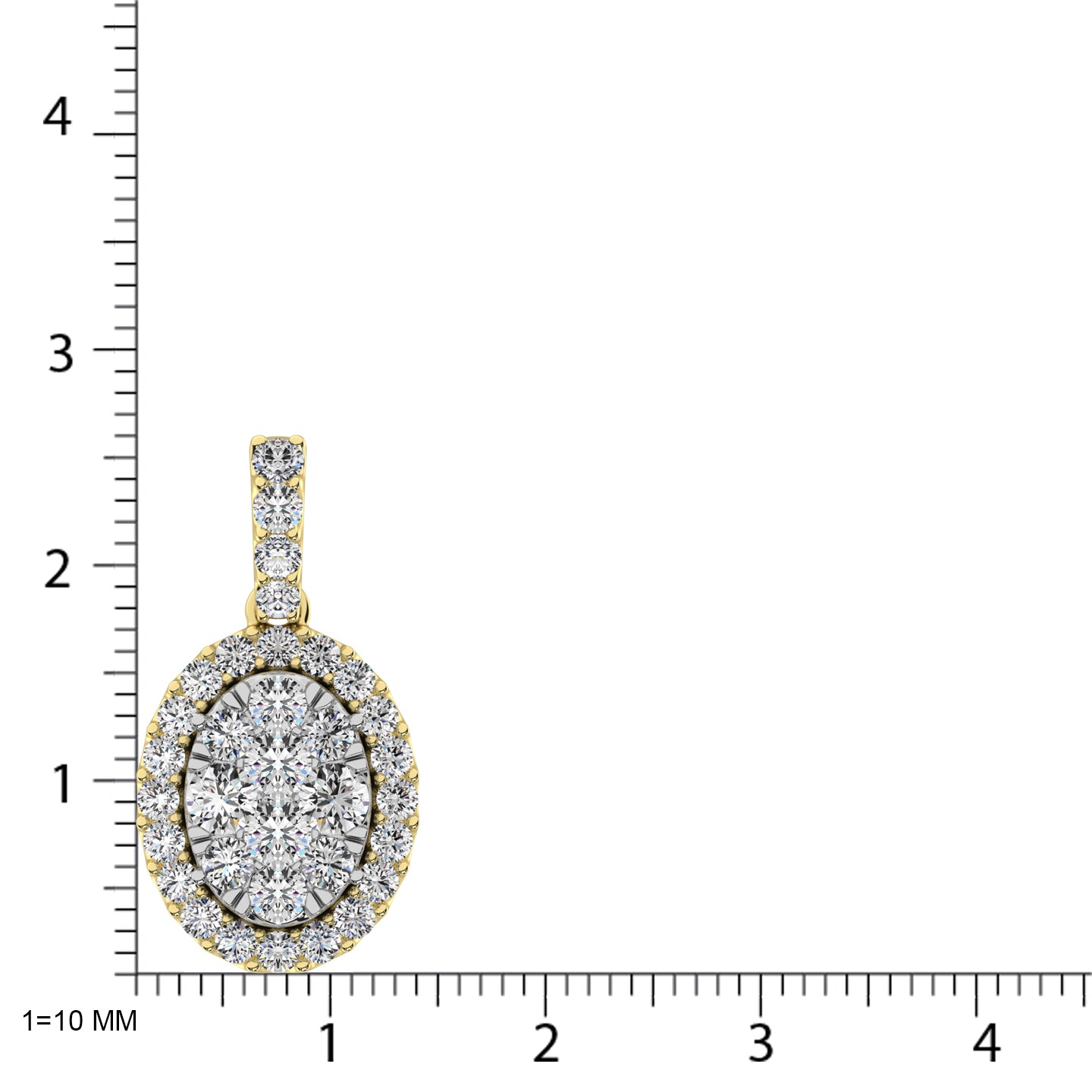 Diamond 5/8 Ct.Tw. Fashion Pendant in 14K Yellow Gold