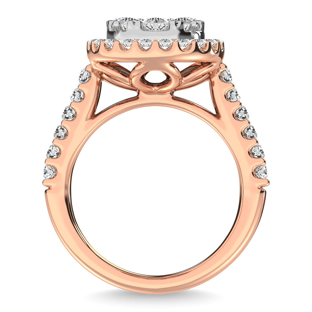 14K Rose Gold 2 Ct.tw Diamond Fashion Ring