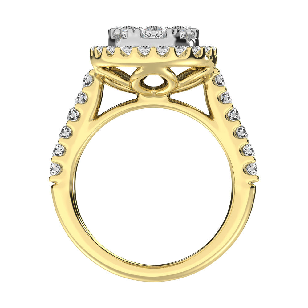 14K Yellow Gold 3/4 Ct.tw Diamond Fashion Ring