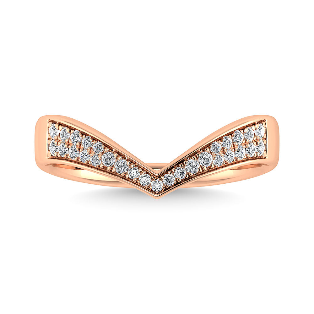 Diamond Wedding Band 1/6 Ct.tw in 14K Rose Gold