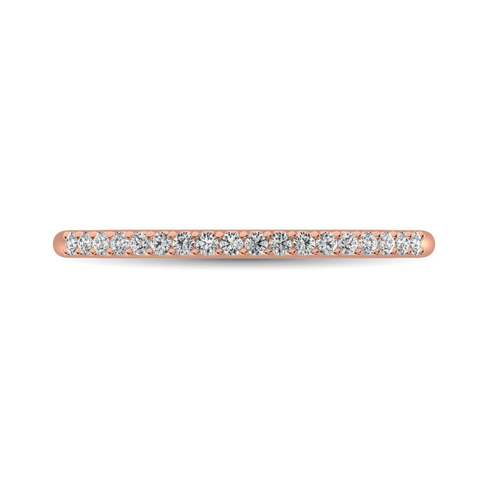14K Rose Gold 1/10 Ct.tw Diamond Wedding Band
