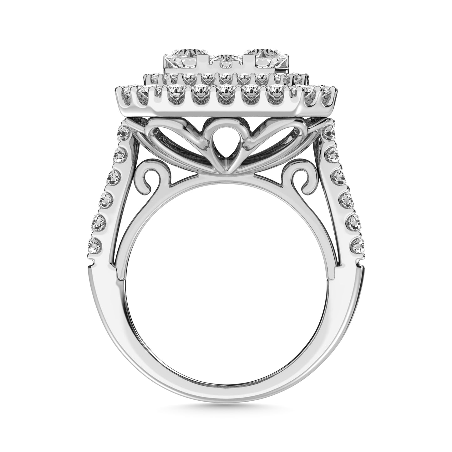Diamond 4 Ct.Tw. Engagement Ring in 14K White Gold