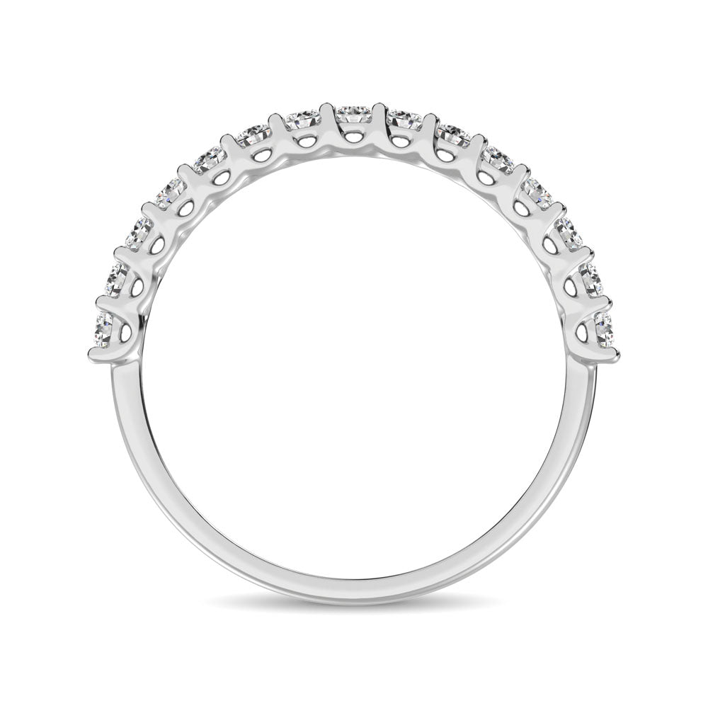 14K White Gold Diamond 1/4 Ct.Tw. 9 Stone Anniversary Band