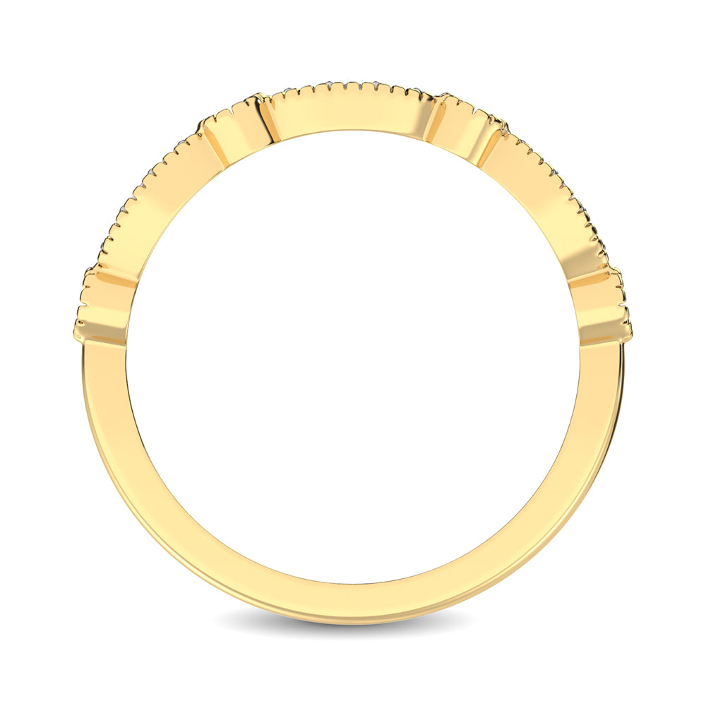 14K Yellow Gold 1/5 Ct.tw Diamond Band