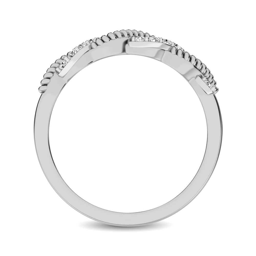 Diamond 1/10 Ct.tw Twist Band in 14K White Gold