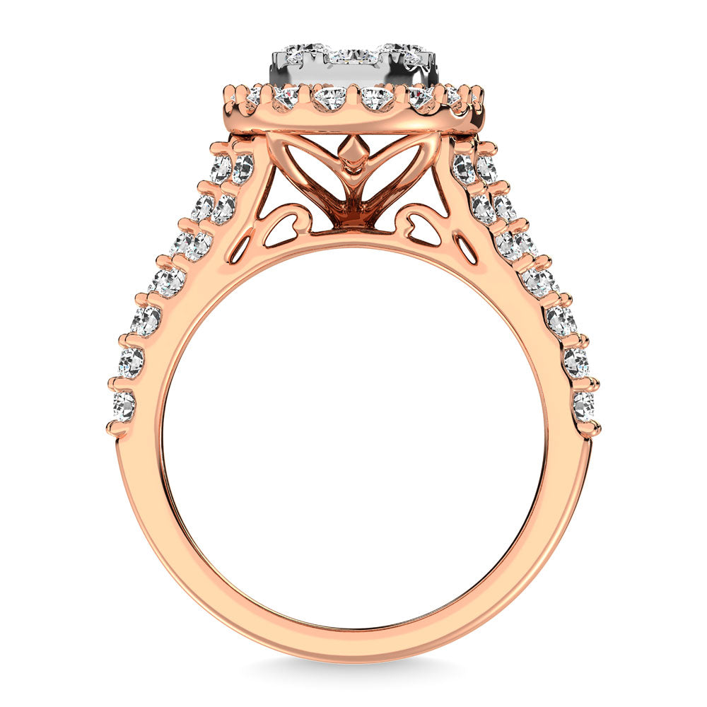 Diamond 2 Ct.Tw. Round Shape Engagement Ring in 14K White Gold