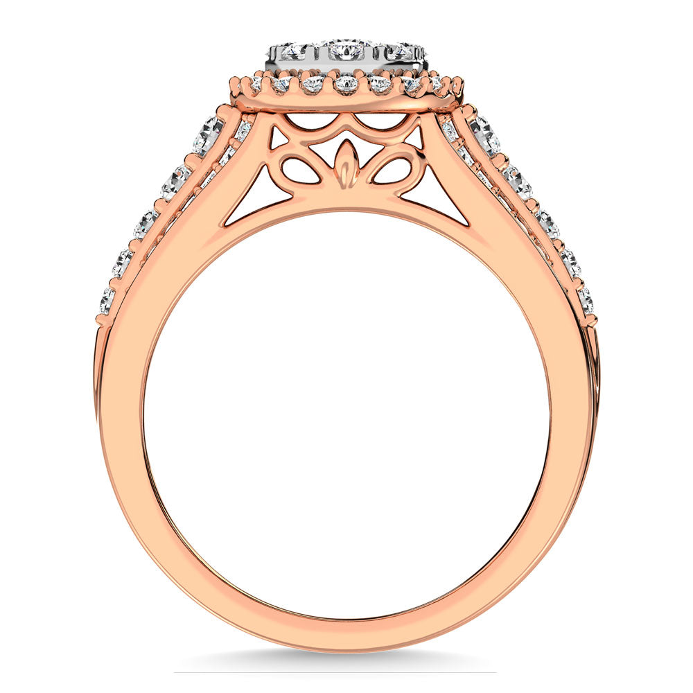 Diamond 1 Ct.Tw. Engagement Ring in 14K Rose Gold