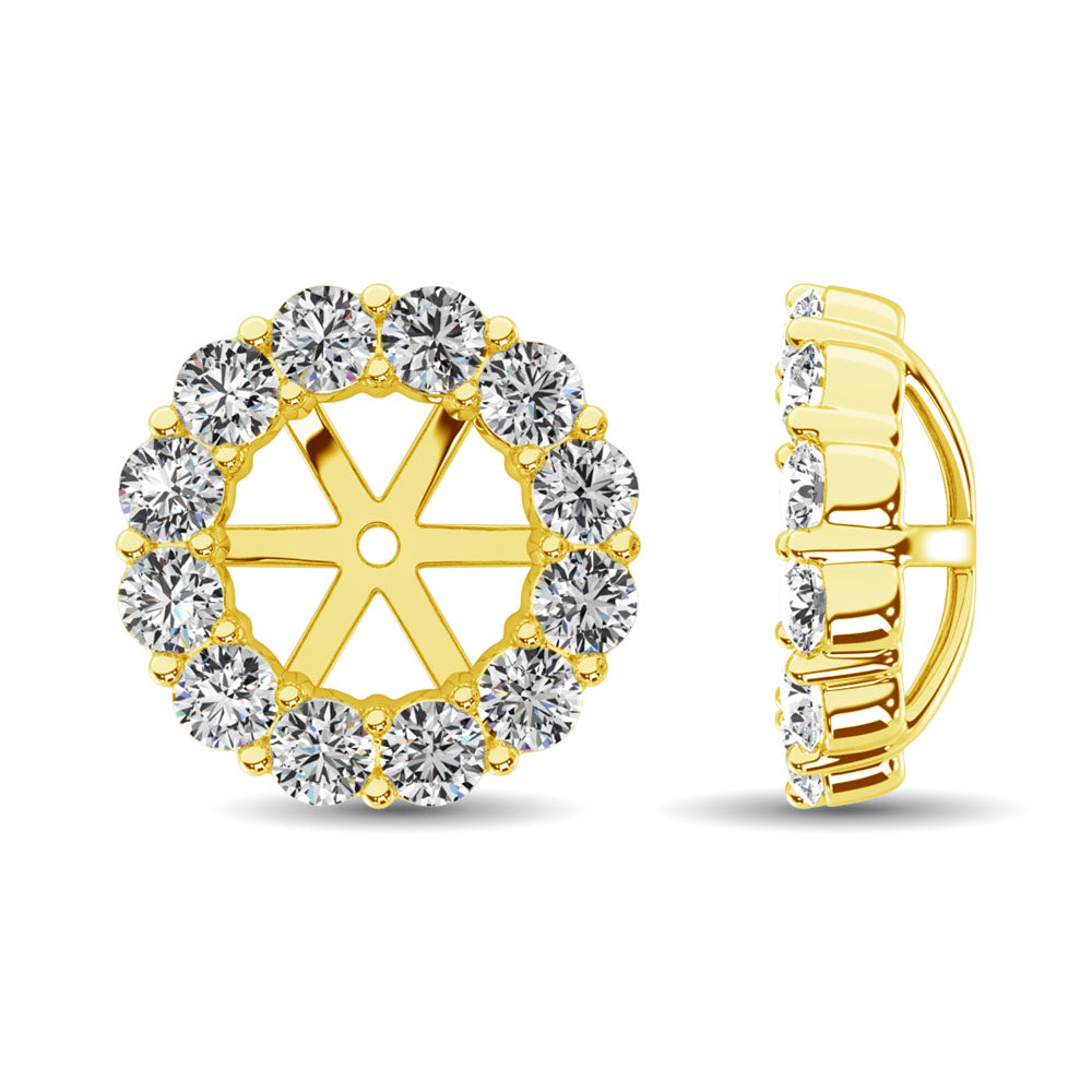 14K Yellow Gold Diamond 5/8 Ct.Tw. Earrings Jacket