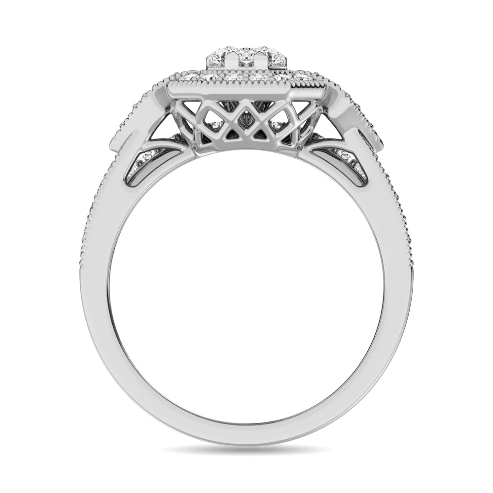 Diamond 3/4 Ct.Tw. Bridal Ring in 14K White Gold