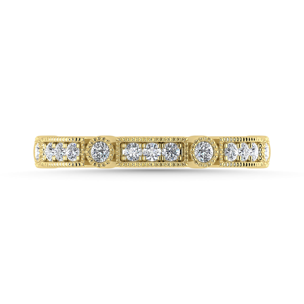 Diamond 1/4 Ct.Tw. Stack Band in 14K Yellow Gold