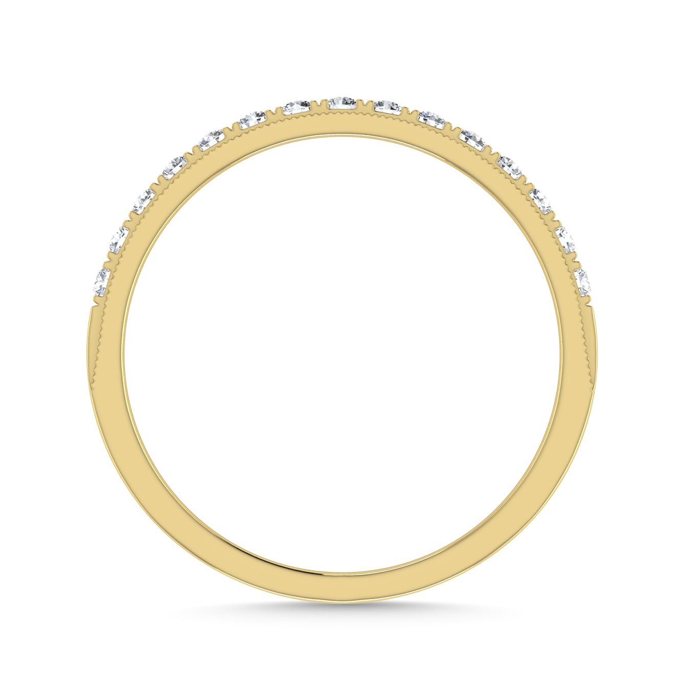 Diamond 1/4 Ct.Tw. Ladies Wedding Band in 14K Yellow Gold