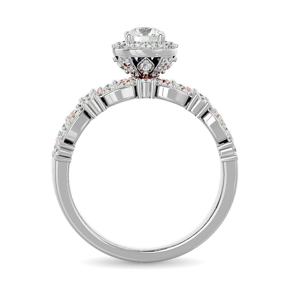 14K White Gold 1 Ct.Tw. Diamond Engagement Ring