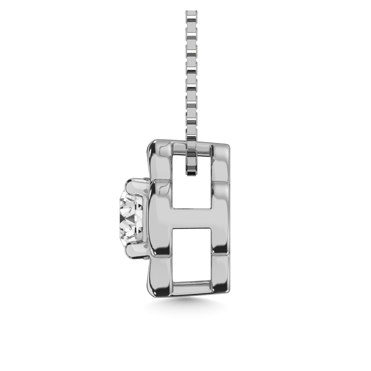 Diamond 1/4 Ct.tw Solitaire Dimond Pendant in 14K White Gold