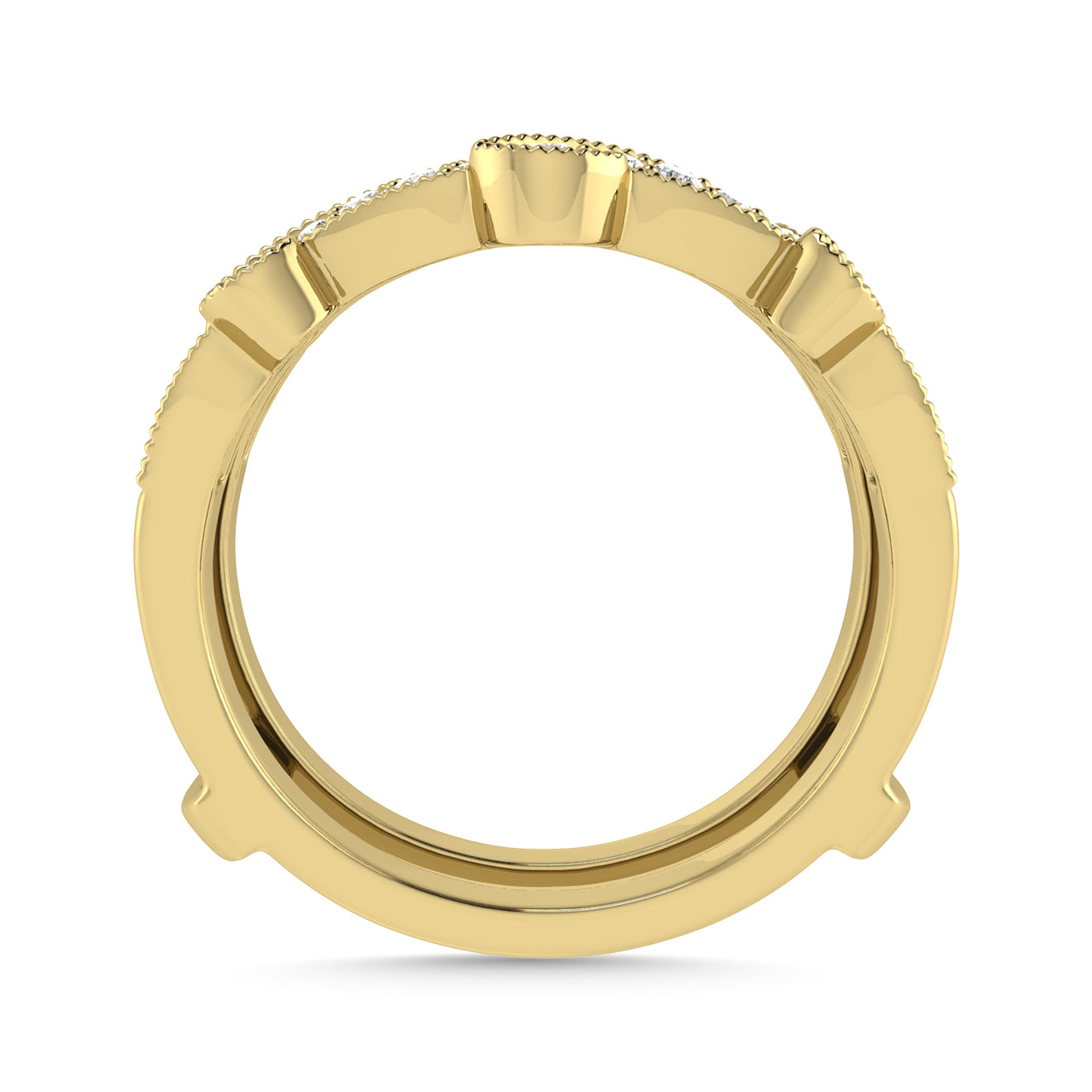 Diamond 1/4 Ct.Tw. Guard Ring in 14K Yellow Gold