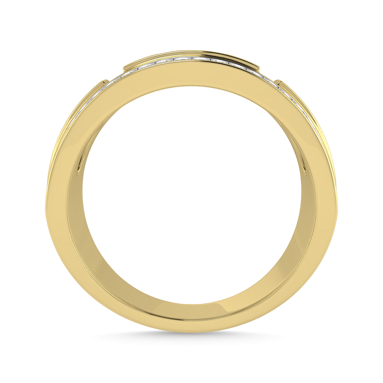 Diamond 3/4 Ct.Tw. Mens Wedding Band in 14K Yellow Gold